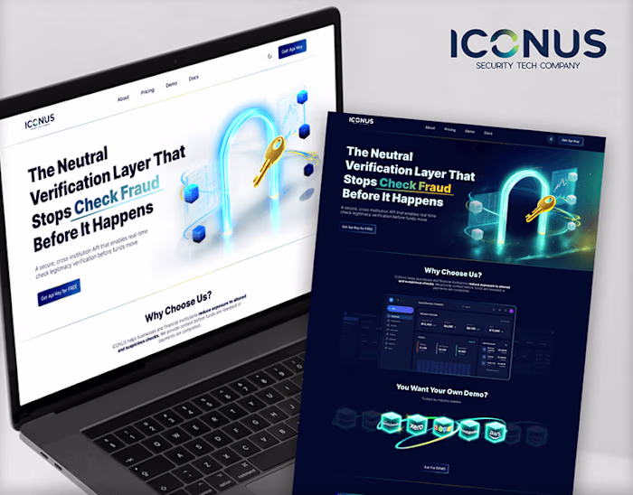 Iconus UI/UX Website Redesign Pages