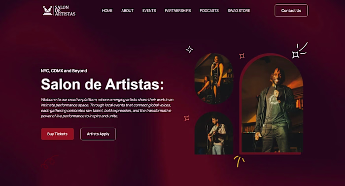 Webflow Website Development for Salon de Artistas