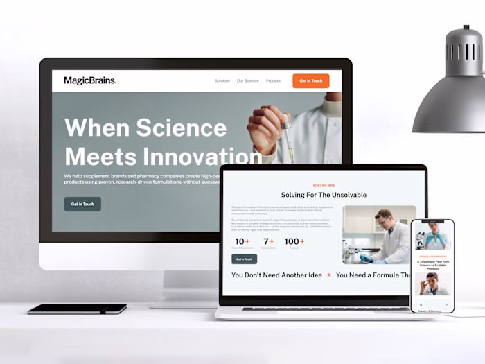 Modern Landing Page Design for Magicbrains