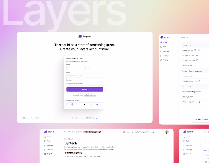 Layers - Project Management Application