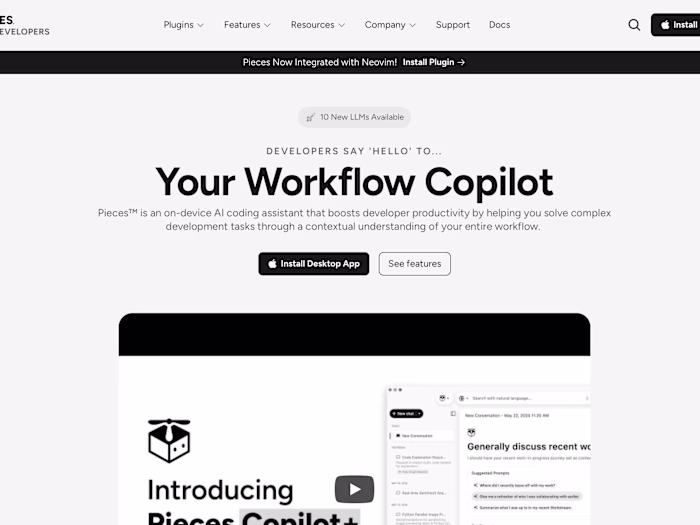 Pieces for Developers - Your Workflow Copilot