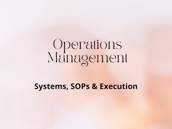 Operations Management & Systems