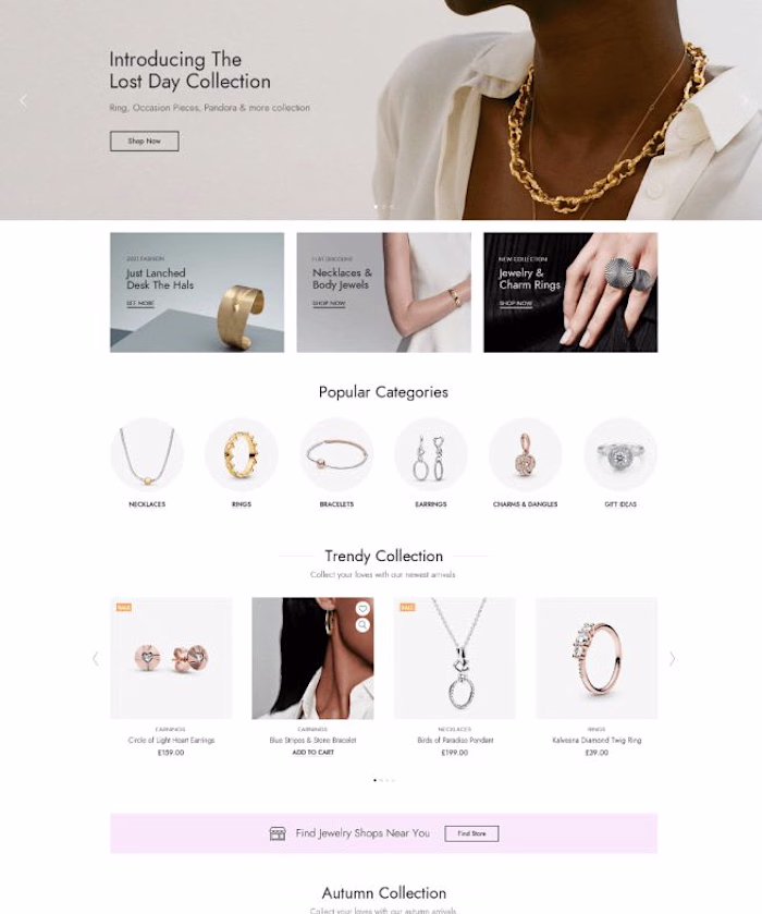 Shopify Jewelry Brand Store Design