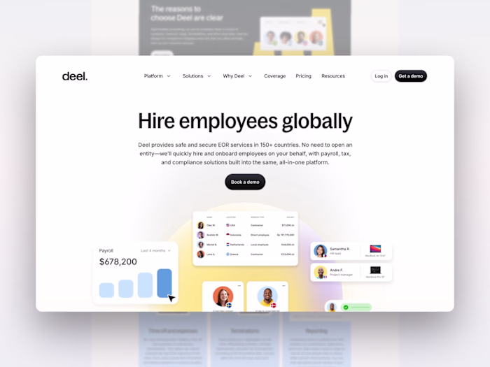 Custom Framer Website for Deel