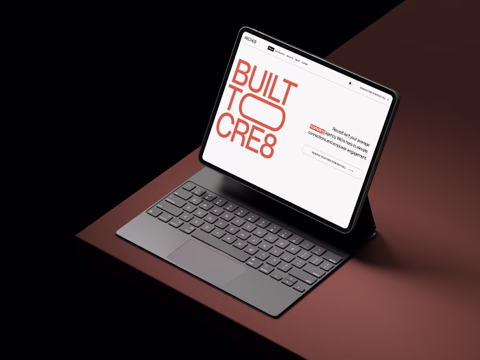 Recre8 - Marketing Website Design