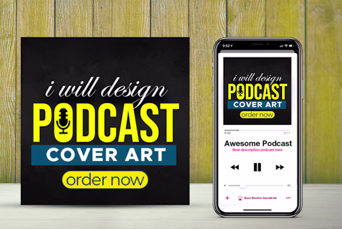 I will design a podcast cover art