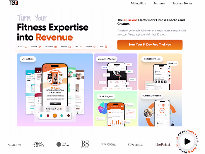 SaaS Fitness App Landing Page