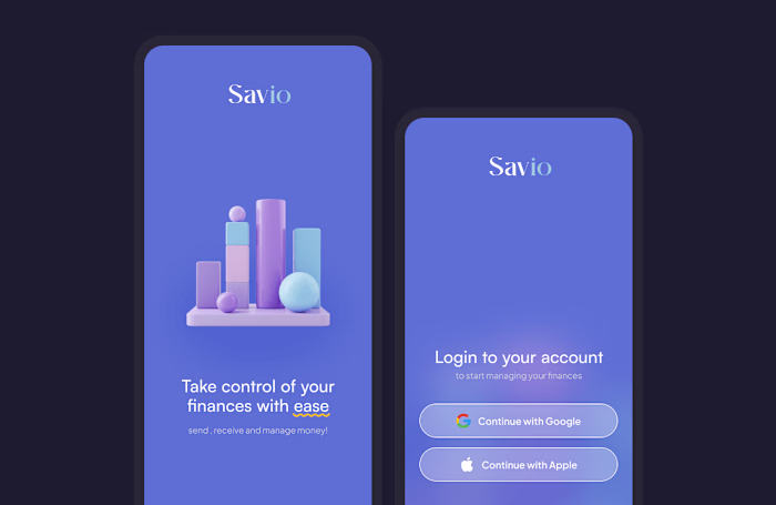 UX design for a stealth finance startup 