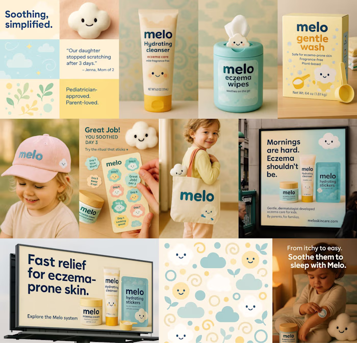 Brand identity concept for Melo