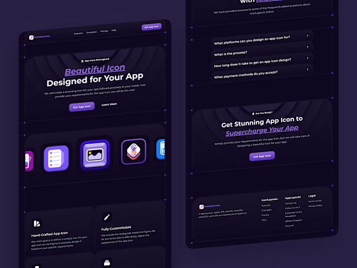 IconLayouts - Landing Page in Framer