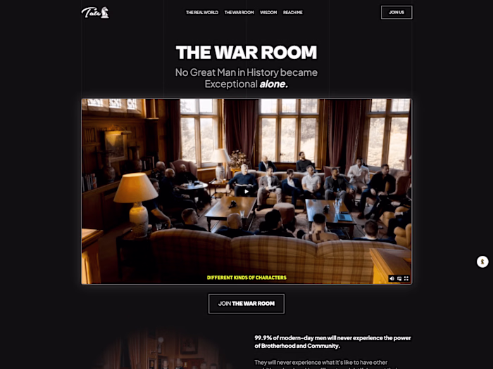 I worked on developing more than 10 of Andrew Tate' Websites.