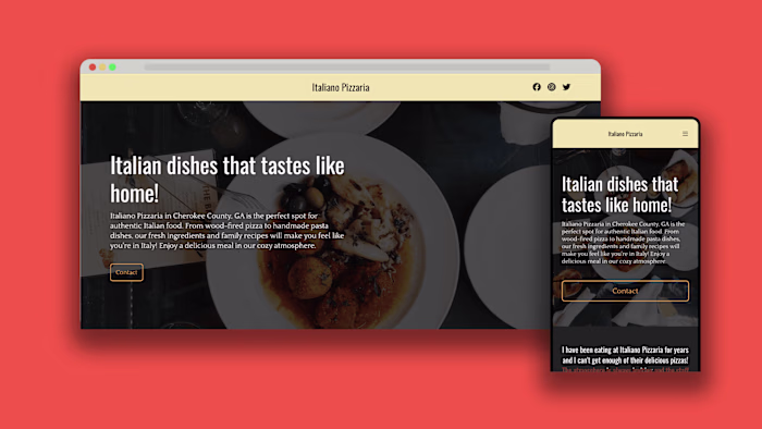 Italian Restaurant Website Design 