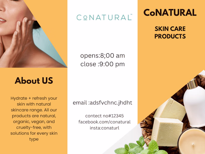 Brochure for skin care