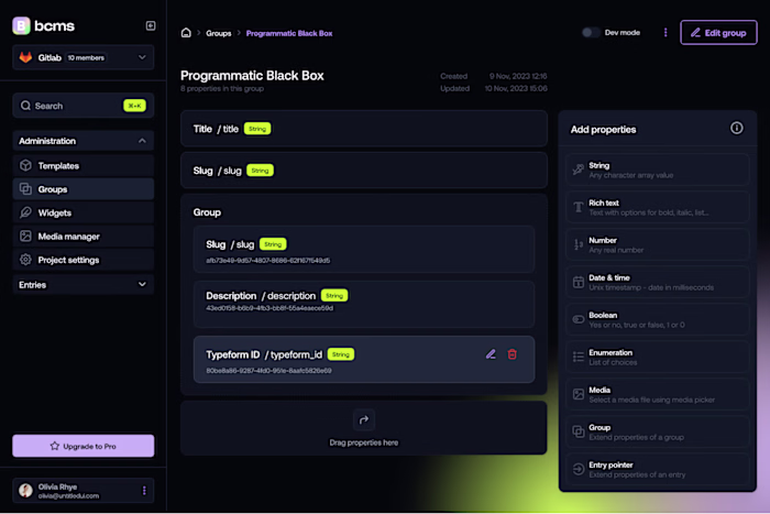 BCMS - Headless CMS (https://thebcms.com/)