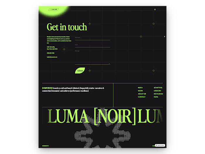 Luma Noir: A Minimalist Portfolio Template for Photographers