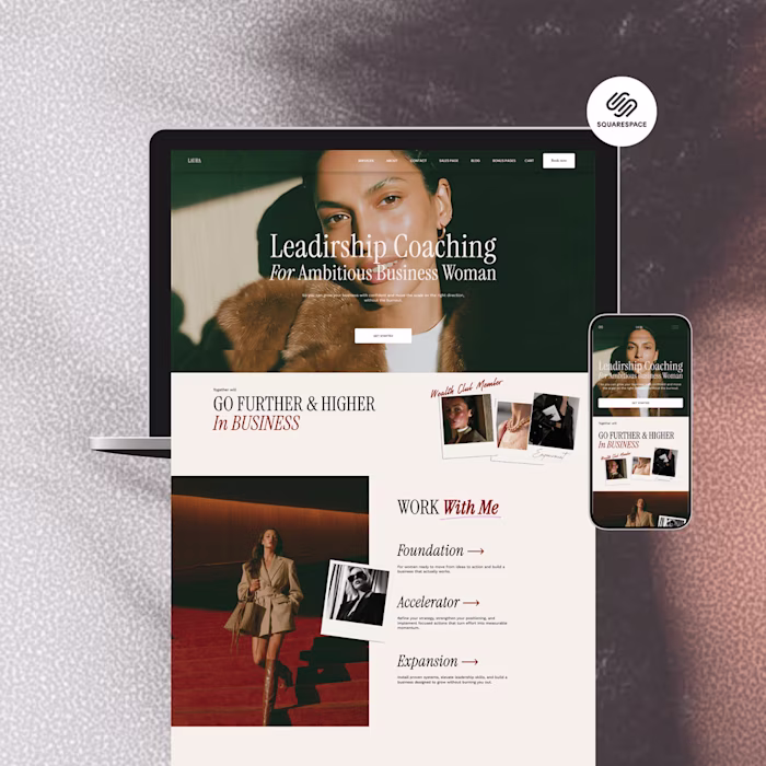 Full squarespace website for a