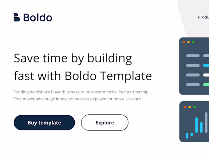 Boldo Landing page