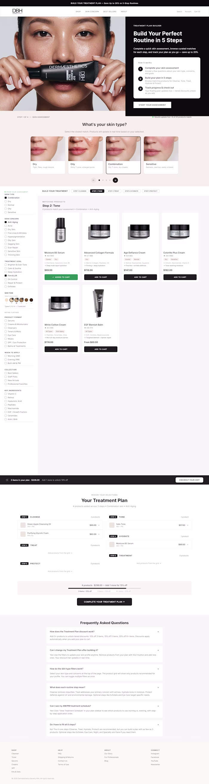Custom Shopify Landing Page for Professional Skincare Brand