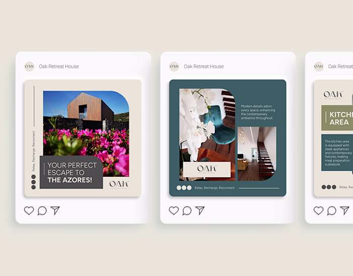 Oak Retreat House | Social Media Designs