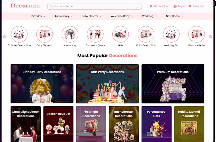 Decorum: Event Booking with Seller and Admin Site