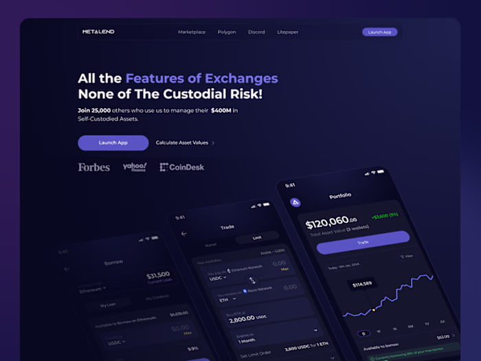 Metalend.tech Platform Redesign