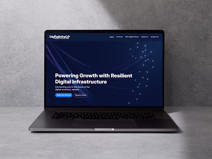Digital Infraco Website Redesign – B2B Telecom & Infrastructure