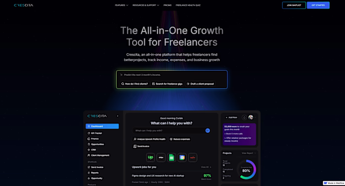 Webflow Crescita Gamified Experience and Redesign Project