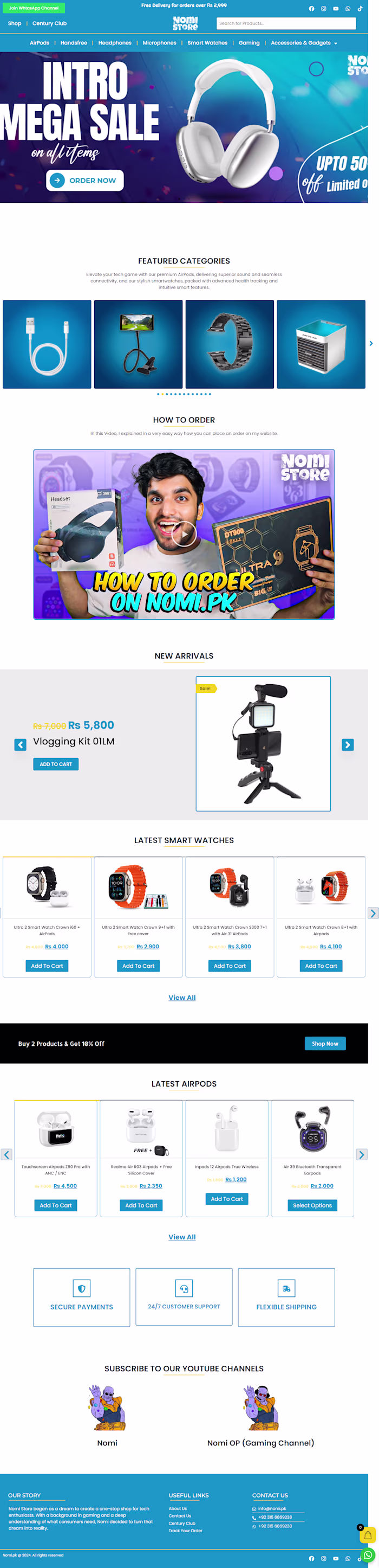 Nomi Store - Worrdpress Tech & Gadget Store Design