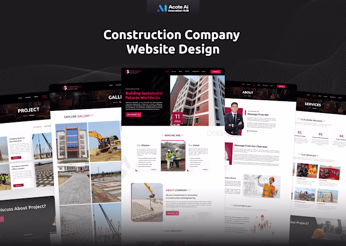 DG-Bangla Construction Website UI/UX Design