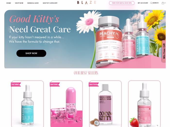 Shopblaze Feminine Care | Shopify website