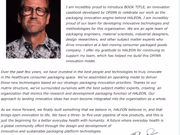 Storybook for the Innovation Department at HALEON Heathcare.