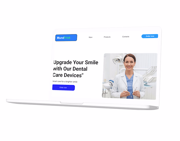 Landing Page for Dental Care Devices