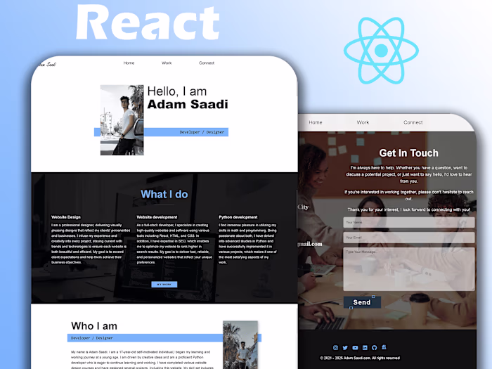 Overview: Adam's portfolio was built from scratch to showcas...