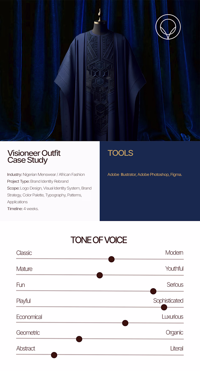 Visioneer - Nigerian Menswear Brand Rebrand