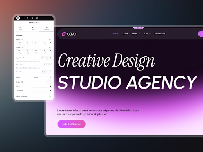 Building a new elementor template for the Elite Template Kit...