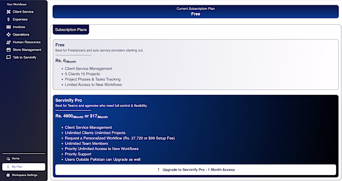 Servinify is a Workspace-as-a-Service (WaaS)