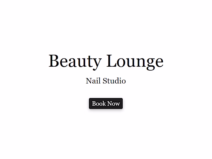 Beauty Lounge | Simple Website Deisgn
