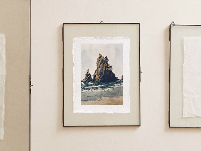 Watercolor Table Numbers for Adventurous Wedding