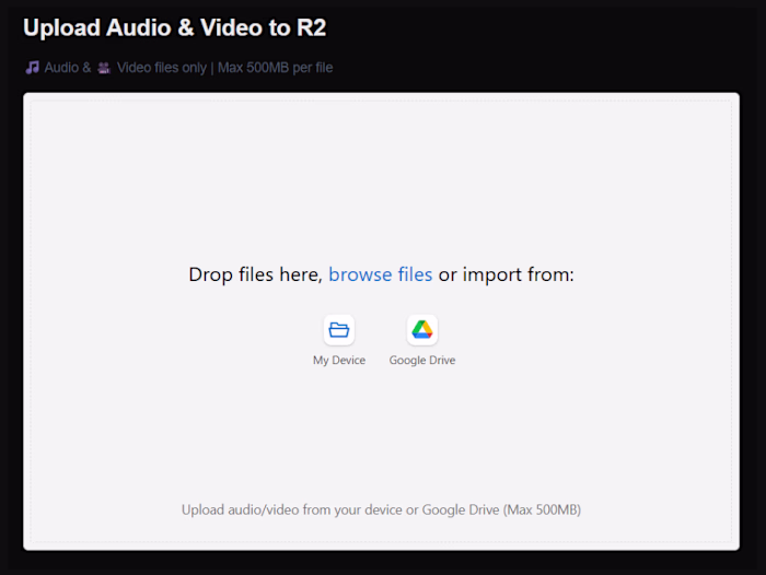 Scalable Video/Audio Uploader with Cloudflare