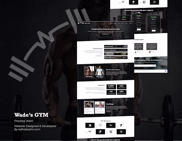 Website Development For GYM