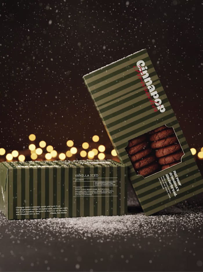 Small look at Cinnapop, a gingerbread cookie brand I made fo...