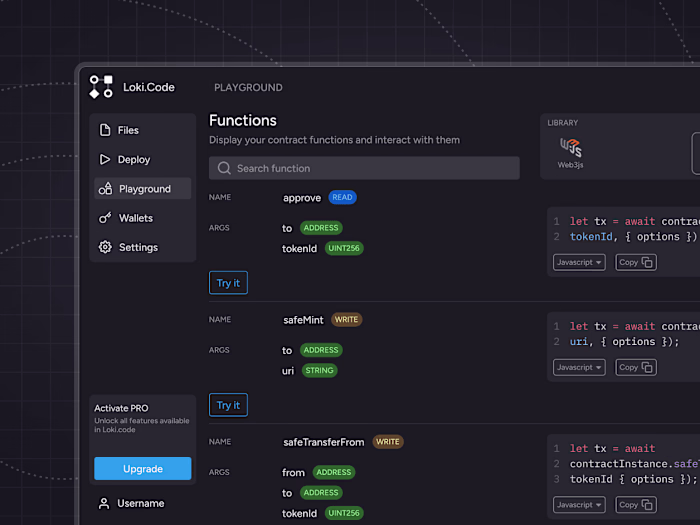 Loki.code Web3 DevOps platform design