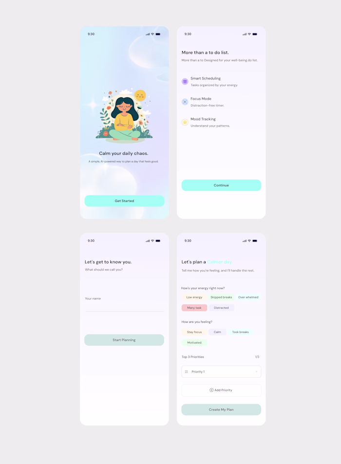 Calmer AI – Emotion-Driven Productivity App