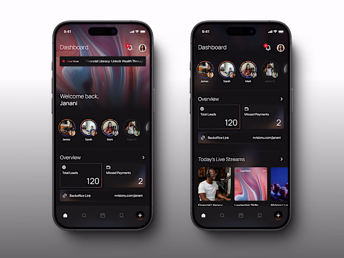 Creator content and streaming dashboard