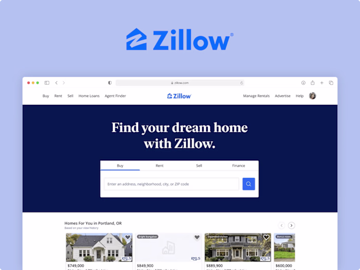 Zillow Homepage Search (UX Design)