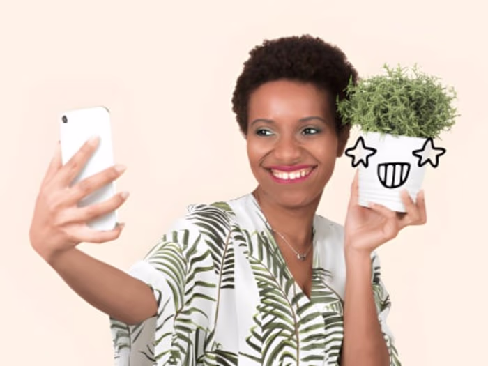 Ecommerce website selling cute plant pots for childish adults