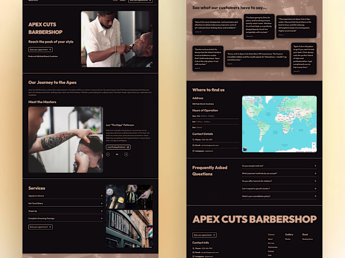 Barbershop Website | Framer Template