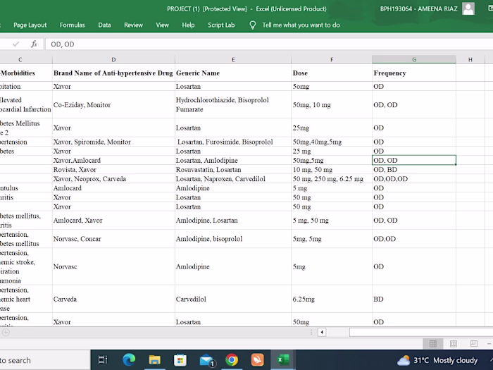 Data collection and entry