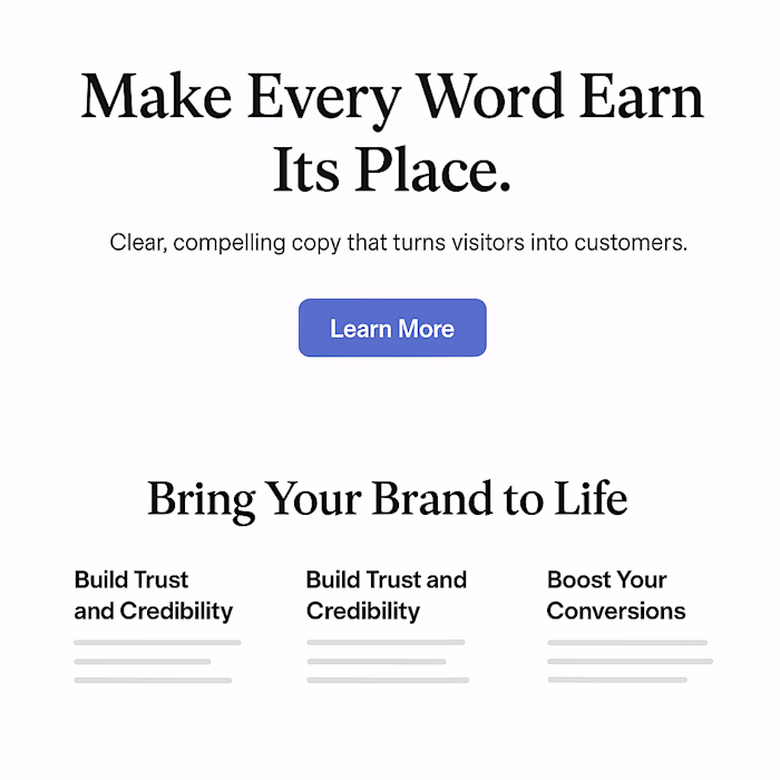 Website Copy: “Make Every Word Earn Its Place” What I Did: W...