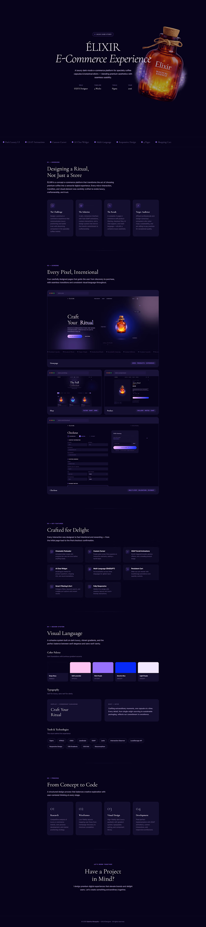 Premium E-Commerce Website — Dark Mode UI/UX Design